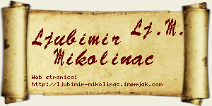 Ljubimir Mikolinac vizit kartica